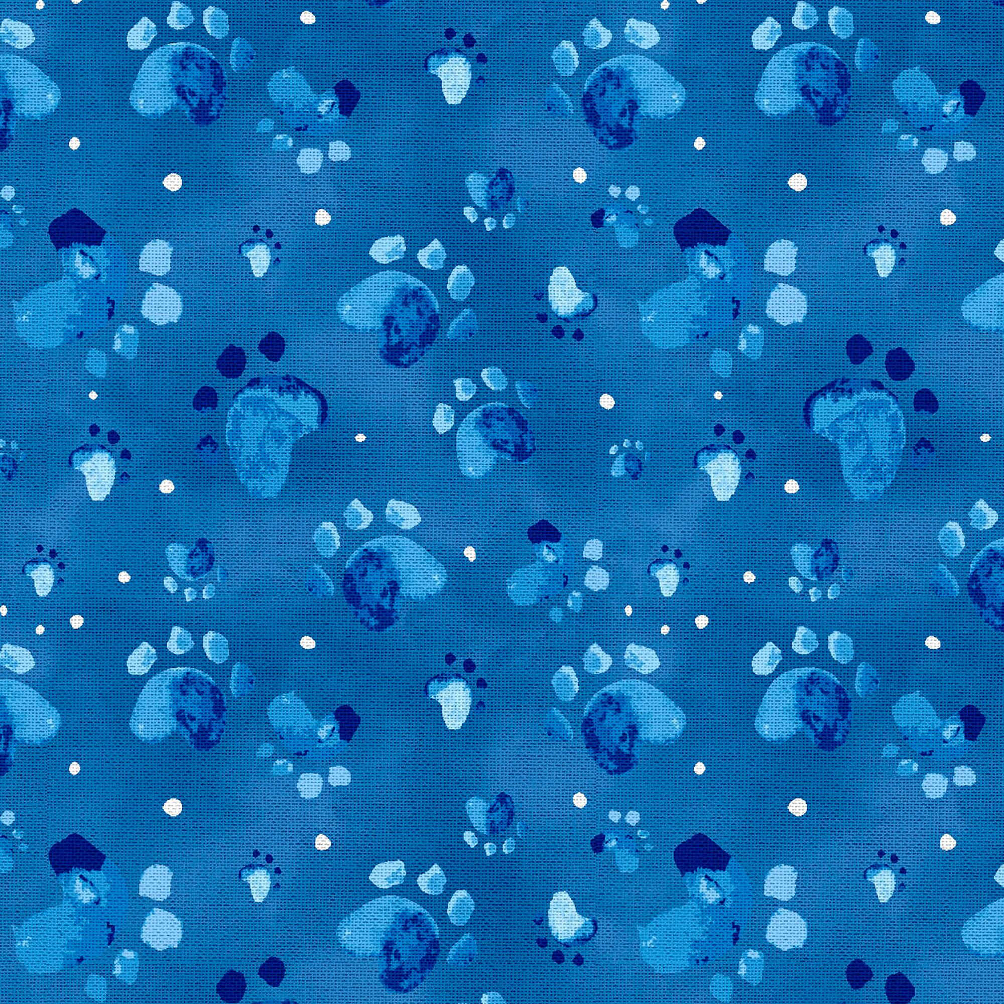Fabric Editions Blue Good Boy Cotton Fabric